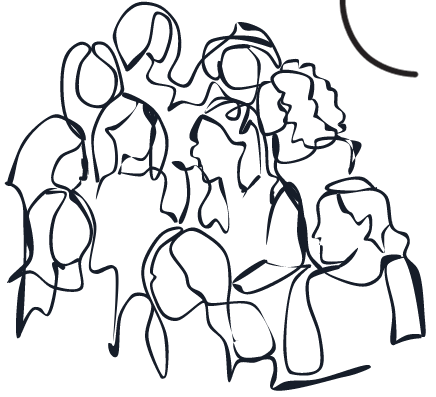 group of people (line drawing)